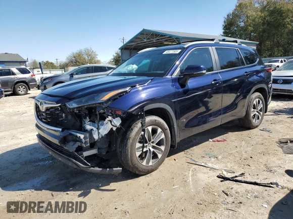 2023 Toyota Highlander L with VIN 5TDKDRBH1PS047307, listed as a Copart auction lot 48477805 with 28,221 mi miles and Salvage title. Bid and sale history available at DreamBid. Image 1.