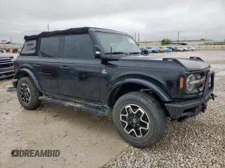2022 Ford Bronco with VIN 1FMDE5DH1NLB77321, listed as a Copart auction lot 51923395 with 27,016 mi miles and Salvage Title. Bid and sale history available at carsss.com. Image 4.