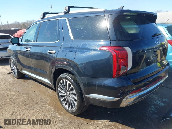 2024 Hyundai Palisade Calligraphy z VIN KM8R7DGE3RU656156, wystawiony jako IAAI lot #41630992 z przebiegiem 26 506 mil mil oraz . Historia ofert i sprzedaży dostępna na DreamBid. Obrazek 3.
