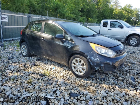 2014 Kia Rio LX with VIN KNADM5A35E6406188, listed as a Copart auction lot 60155034 with 119,789 mi miles and Salvage Title. Bid and sale history available at carsss.com. Image 4.