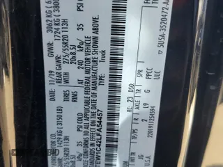 2020 Ford F-150 XL with VIN 1FTEW1C42LFA54457, listed as a Copart auction lot 80918224 with 94,661 mi miles and Salvage Title. Bid and sale history available at carsss.com. Image 14.