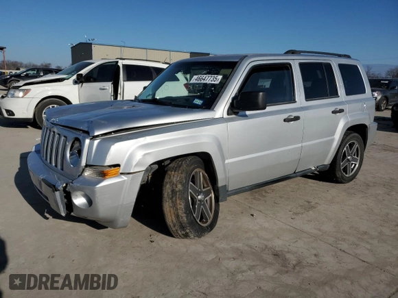 2008 Jeep Patriot Sport with VIN 1J8FT28W38D737454, listed as a Copart auction lot 46647735 with 146,710 mi miles and Salvage Title. Bid and sale history available at carsss.com. Image 1.