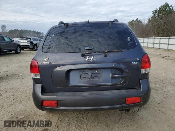 2005 Hyundai Santa Fe GLS with VIN KM8SC13E35U984186, listed as a Copart auction lot 86666474 with 166,965 mi miles and Salvage Title. Bid and sale history available at carsss.com. Image 6.