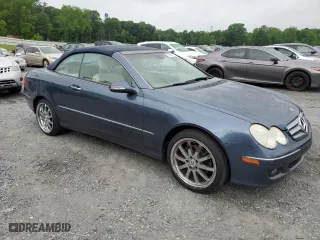 2007 Mercedes-Benz CLK-Class 3.5L with VIN WDBTK56F87T083880, listed as a Copart auction lot 53689374 with 81,596 mi miles and Salvage Title. Bid and sale history available at carsss.com. Image 4.