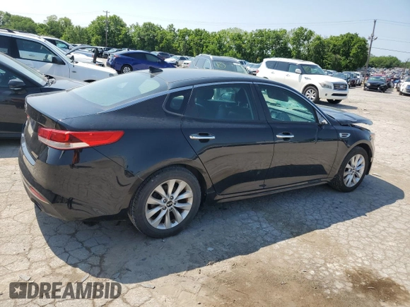 2017 Kia Optima LX with VIN 5XXGT4L36HG123511, listed as a Copart auction lot 58743865 with 120,039 mi miles and Salvage title. Bid and sale history available at DreamBid. Image 3.