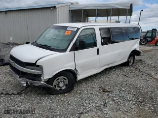 2012 Chevrolet Express Passenger 1LT with VIN 1GAZG1FG5C1183156, listed as a Copart auction lot 65655454 with 130,915 mi miles and Salvage Title. Bid and sale history available at carsss.com. Image 1.