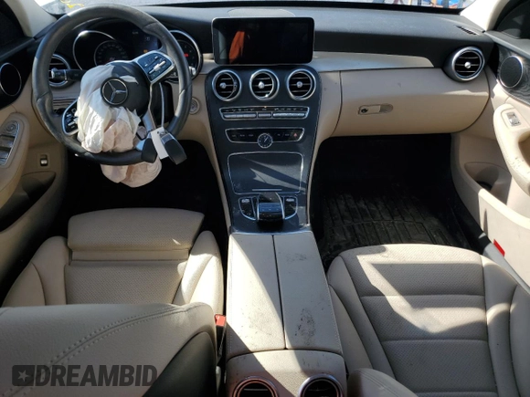 2019 Mercedes-Benz C 300 with VIN 55SWF8EB6KU299367, listed as a Copart auction lot 48035185 with 49,589 mi miles and Salvage Title. Bid and sale history available at carsss.com. Image 8.