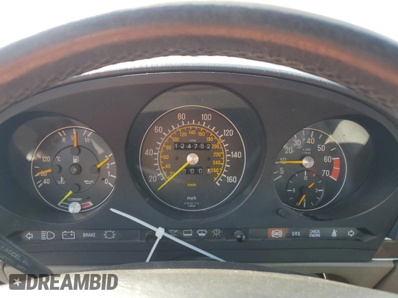 1989 Mercedes-Benz 560 Series 560SL with VIN WDBBA48D3KA097999, listed as a Copart auction lot 48649625 with 124,752 mi miles and Salvage Title. Bid and sale history available at carsss.com. Image 9.
