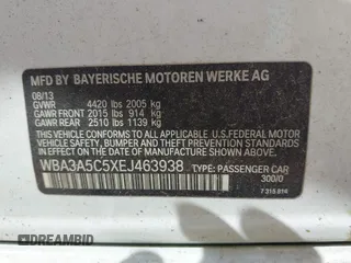 2014 BMW 3 Series 328i with VIN WBA3A5C5XEJ463938, listed as a IAAI auction lot 42103330 with 194,263 mi miles and . Bid and sale history available at DreamBid. Image 9.