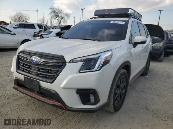 2022 Subaru Forester Sport with VIN JF2SKAJC4NH488347, listed as a Copart auction lot 41828235 with 64,293 mi miles and Salvage Title. Bid and sale history available at carsss.com. Image 1.