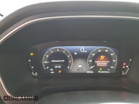 2025 Honda Pilot Black Edition with VIN 5FNYG1H91SB029776, listed as a Copart auction lot 44060215 with 9,720 mi miles and Salvage Title. Bid and sale history available at carsss.com. Image 9.