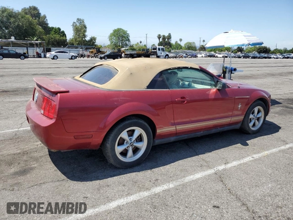 2007 Ford Mustang Deluxe with VIN 1ZVFT84N575271099, listed as a Copart auction lot 59233515 with 214,628 mi miles and Clean title. Bid and sale history available at DreamBid. Image 3.