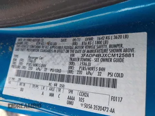 2012 Ford Fiesta SE with VIN 3FADP4BJXCM125881, listed as a IAAI auction lot 42044455 with 156,804 mi miles. Bid and sale history available at carsss.com. Image 9.
