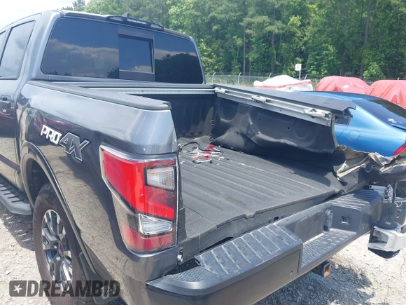 2024 Nissan Titan Pro-4X with VIN 1N6AA1ED8RN114313, listed as a IAAI auction lot 42498591 with 21,955 mi miles and . Bid and sale history available at DreamBid. Image 18.