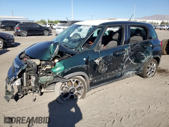2014 FIAT 500L Trekking with VIN ZFBCFADH5EZ014449, listed as a Copart auction lot 73357544 with 69,471 mi miles and Salvage Title. Bid and sale history available at carsss.com. Image 1.