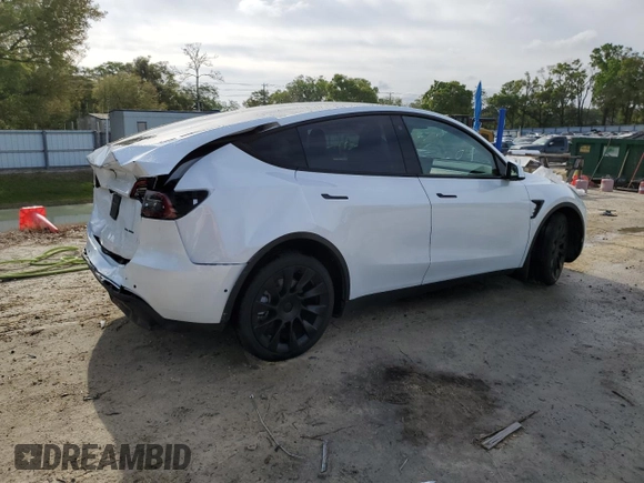 2022 Tesla Model Y Long Range with VIN 7SAYGDEE4NF398710, listed as a Copart auction lot 50510375 with 46,430 mi miles and Non Repairable. Bid and sale history available at DreamBid. Image 3.