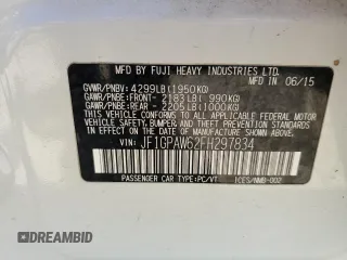 2015 Subaru Impreza Special Sports Limited z VIN JF1GPAW62FH297834, wystawiony jako Copart lot #55696035 z przebiegiem 110 592 mil mil oraz Nie do naprawy • Non repairable. Historia ofert i sprzedaży dostępna na DreamBid. Obrazek 12.