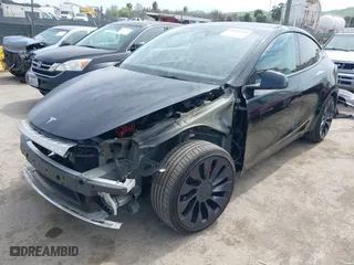 2023 Tesla Model Y Performance with VIN 7SAYGDEF3PF834863, listed as a IAAI auction lot 41839149 with 17,509 mi miles. Bid and sale history available at carsss.com. Image 23.