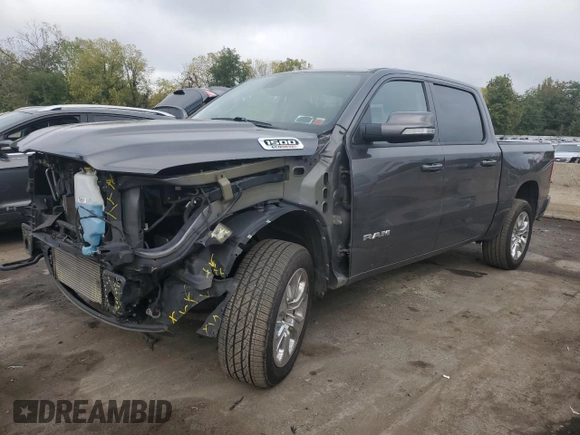 2020 Ram 1500 Big Horn with VIN 1C6SRFFM8LN224711, listed as a Copart auction lot 72224464 with 195,778 mi miles and Salvage Title. Bid and sale history available at carsss.com. Image 1.