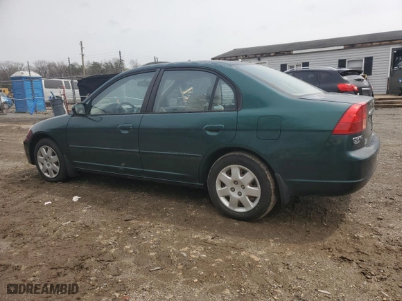 2001 Honda Civic EX with VIN 2HGES26721H505620, listed as a Copart auction lot 51714015 with 171,200 mi miles and Clean Title. Bid and sale history available at carsss.com. Image 2.