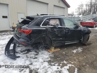 2020 Audi Q3 S line Premium with VIN WA1DECF35L1056563, listed as a Copart auction lot 80702914 with 57,260 mi miles and Clean Title. Bid and sale history available at carsss.com. Image 3.