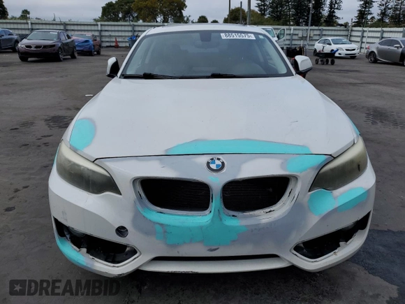 2015 BMW 2 Series 228i with VIN WBA1F5C52FV256575, listed as a Copart auction lot 88515575 with 127,012 mi miles and Salvage Title. Bid and sale history available at carsss.com. Image 5.