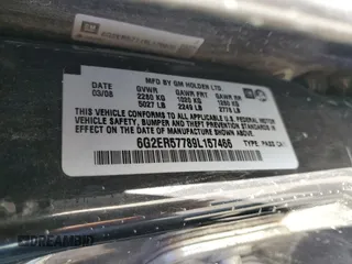 2009 Pontiac G8 with VIN 6G2ER57789L157466, listed as a Copart auction lot 80280214 with 0 mi miles and Salvage Title. Bid and sale history available at carsss.com. Image 14.