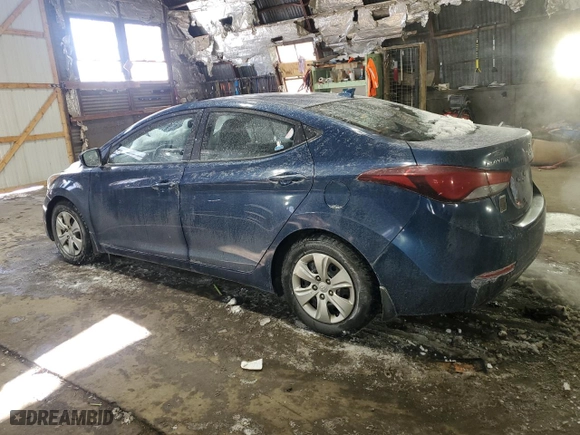 2016 Hyundai Elantra Limited with VIN KMHDH4AE2GU501076, listed as a Copart auction lot 43601095 with 74,386 mi miles and Salvage Title. Bid and sale history available at carsss.com. Image 2.
