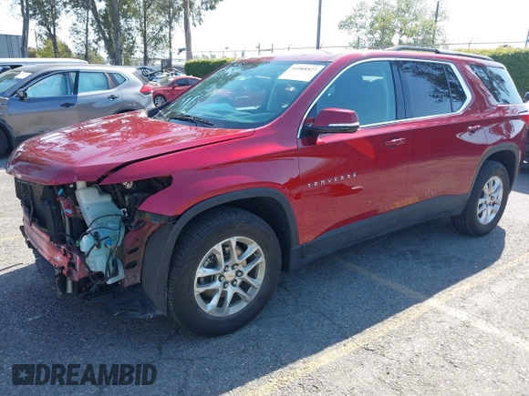 2020 Chevrolet Traverse LT Cloth with VIN 1GNERGKW5LJ300483, listed as a IAAI auction lot 41988927 with 89,250 mi miles. Bid and sale history available at carsss.com. Image 2.