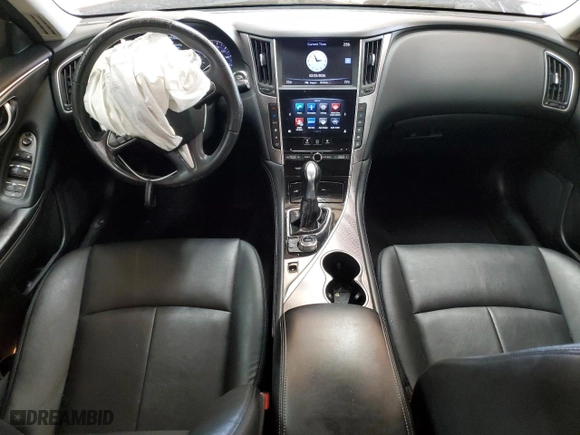2016 Infiniti Q50 3.0t Premium with VIN JN1EV7AR0GM342616, listed as a Copart auction lot 46418185 with 83,413 mi miles and Salvage Title. Bid and sale history available at carsss.com. Image 8.