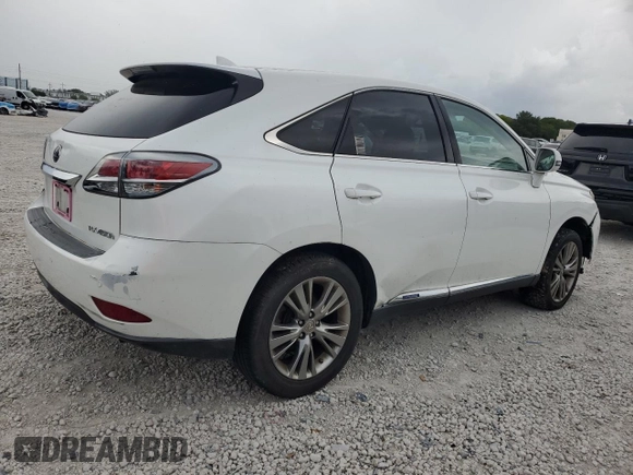 2014 Lexus RX 450h with VIN JTJZB1BA1E2413549, listed as a Copart auction lot 63016085 with 252,309 mi miles and Clean title. Bid and sale history available at DreamBid. Image 3.