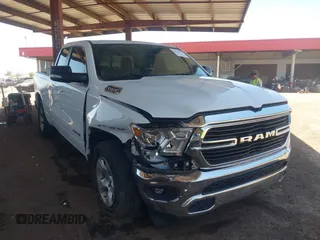 2021 Ram 1500 Big Horn with VIN 1C6RREBT6MN530328, listed as a IAAI auction lot 42542213 with 62,377 mi miles and . Bid and sale history available at DreamBid. Image 1.