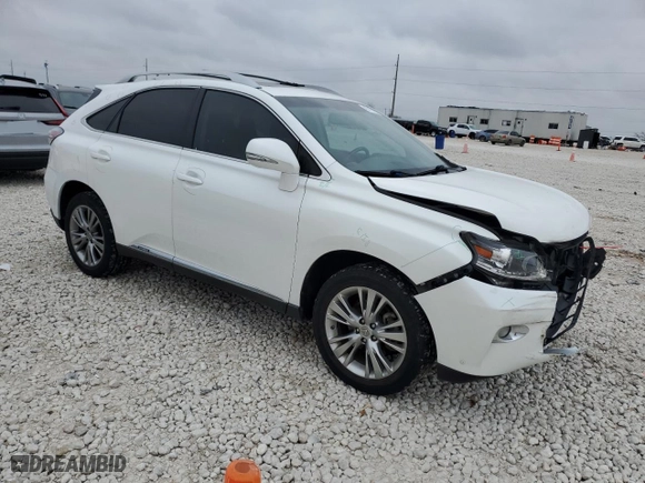 2013 Lexus RX 450h with VIN JTJBC1BAXD2051234, listed as a Copart auction lot 43719875 with 117,590 mi miles and Salvage Title. Bid and sale history available at carsss.com. Image 4.