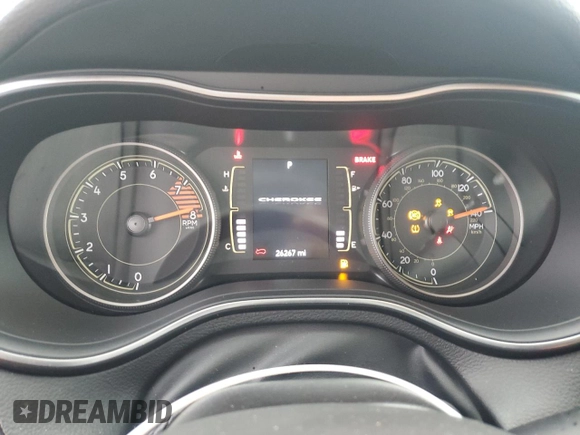 2022 Jeep Cherokee X with VIN 1C4PJMCX3ND549915, listed as a Copart auction lot 43208645 with 26,267 mi miles and Salvage Title. Bid and sale history available at carsss.com. Image 9.