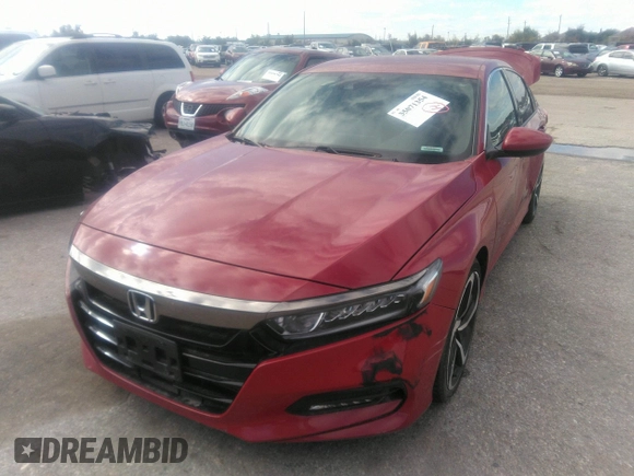 2018 Honda Accord Sedan Sport 1.5T with VIN 1HGCV1F32JA154468, listed as a IAAI auction lot 35071354 with 63,097 mi miles. Bid and sale history available at carsss.com. Image 2.