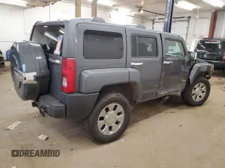 2008 Hummer H3 SUV with VIN 5GTEN13E488154656, listed as a Copart auction lot 76597614 with 189,629 mi miles and Salvage Title. Bid and sale history available at carsss.com. Image 3.