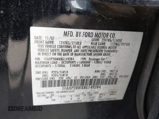 2008 Ford Taurus Limited with VIN 1FAHP28WX8G149284, listed as a IAAI auction lot 41530073 with 149,398 mi miles. Bid and sale history available at carsss.com. Image 9.