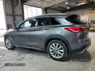 2019 Infiniti QX50 Luxe with VIN 3PCAJ5M35KF114440, listed as a Copart auction lot 46131485 with 70,308 mi miles and Salvage Title. Bid and sale history available at DreamBid. Image 2.