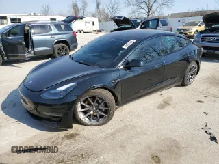 2022 Tesla Model 3 with VIN 5YJ3E1EA3NF125606, listed as a Copart auction lot 49087955 with 41,543 mi miles and Salvage Title. Bid and sale history available at carsss.com. Image 1.