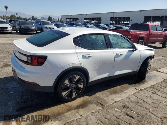 2023 Polestar 2 with VIN YSMEG3KA9PL124709, listed as a Copart auction lot 56132155 with 54,255 mi miles and Clean Title. Bid and sale history available at DreamBid. Image 3.