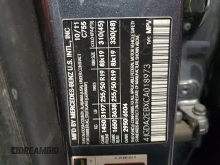 2012 Mercedes-Benz M 350 z VIN 4JGDA2EBXCA018973, wystawiony jako Copart lot #54676625 z przebiegiem 136 282 mil mil oraz Szkoda całkowita • Salvage title. Historia ofert i sprzedaży dostępna na DreamBid. Obrazek 14.