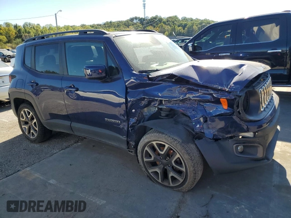 2017 Jeep Renegade Latitude z VIN ZACCJBBB5HPF56069, wystawiony jako Copart lot #74359274 z przebiegiem 153 998 mil mil oraz Nie do naprawy. Historia ofert i sprzedaży dostępna na DreamBid. Obrazek 4.