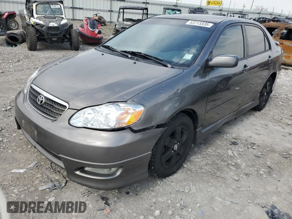 2007 Toyota Corolla CE with VIN 1NXBR32E17Z780565, listed as a Copart auction lot 52213335 with 155,947 mi miles and Salvage Title. Bid and sale history available at carsss.com. Image 1.