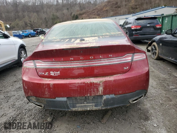 2014 Lincoln MKZ with VIN 3LN6L2GK2ER831507, listed as a Copart auction lot 47842545 with Not Provided miles and Salvage Title. Bid and sale history available at DreamBid. Image 6.
