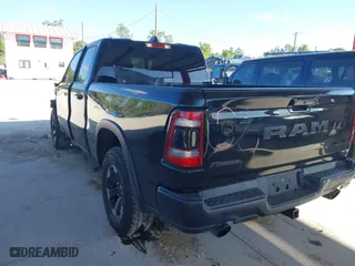 2019 Ram 1500 Rebel with VIN 1C6SRFET7KN831707, listed as a IAAI auction lot 41508675 with 107,334 mi miles. Bid and sale history available at carsss.com. Image 3.