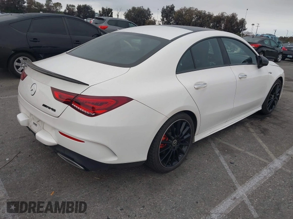 2022 Mercedes-Benz CLA with VIN W1K5J4GB8NN313749, listed as a IAAI auction lot 41869872 with 46,684 mi miles. Bid and sale history available at carsss.com. Image 4.