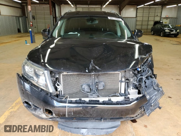 2016 Nissan Pathfinder SV z VIN 5N1AR2MM1GC644808, wystawiony jako Copart lot #56717085 z przebiegiem Nie podano mil oraz Szkoda całkowita • Salvage title. Historia ofert i sprzedaży dostępna na DreamBid. Obrazek 5.