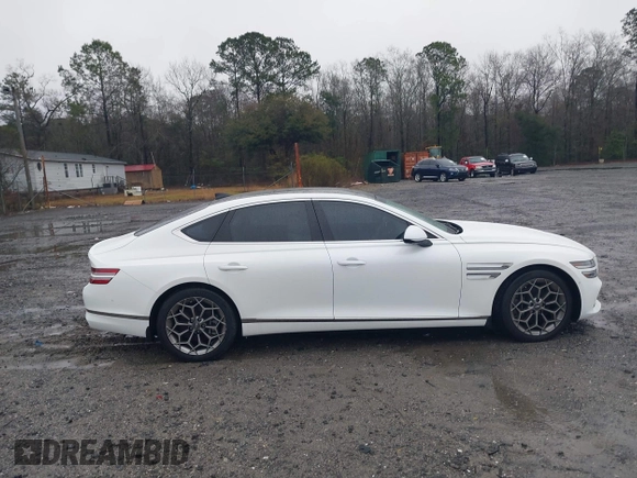 2022 Genesis G80 2.5T with VIN KMTGB4SCXNU112734, listed as a IAAI auction lot 41767129 with 25,008 mi miles. Bid and sale history available at carsss.com. Image 13.