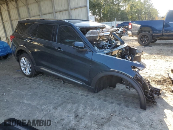 2024 Ford Explorer Platinum with VIN 1FM5K8HC0RGA18446, listed as a Copart auction lot 45936195 with 0 mi miles and Salvage Title. Bid and sale history available at carsss.com. Image 4.