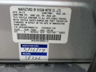 2013 Infiniti EX Journey with VIN JN1BJ0HR7DM482119, listed as a Copart auction lot 43806175 with 131,087 mi miles and Salvage Title. Bid and sale history available at DreamBid. Image 13.